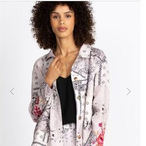 JOHNNY WAS LINEN BLEND JACKET SIZE LARGE